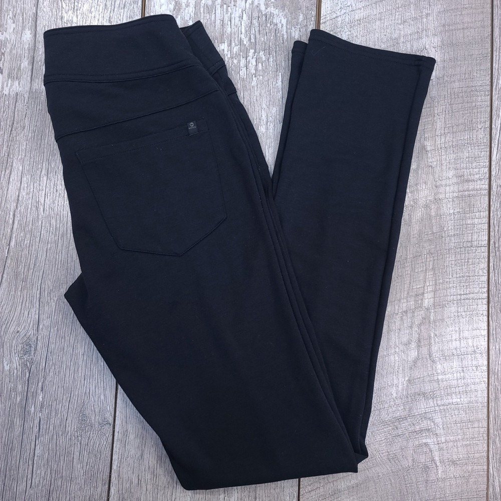Merrell Pants Women Small Black Straight Leg Stretch Pintuck Outdoor Travel